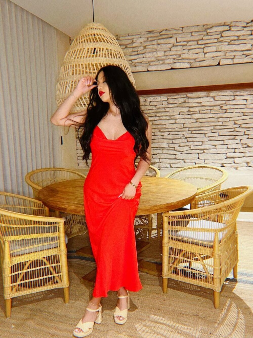 Red Slip Dress